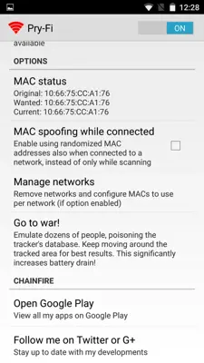 Pry-Fi android App screenshot 2